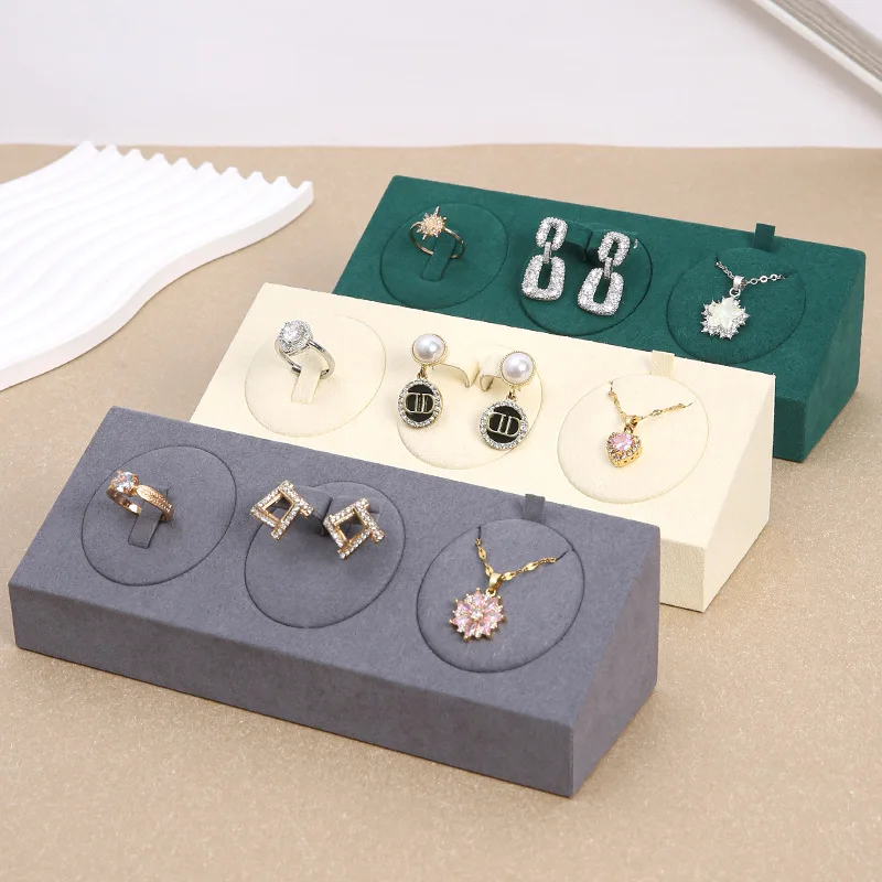 

Ювелирный магазин, витрина и реквизит для съемки, легкая роскошная подставка из 3 предметов, сверхтонкие ювелирные изделия, кольца, серьги, подвеска