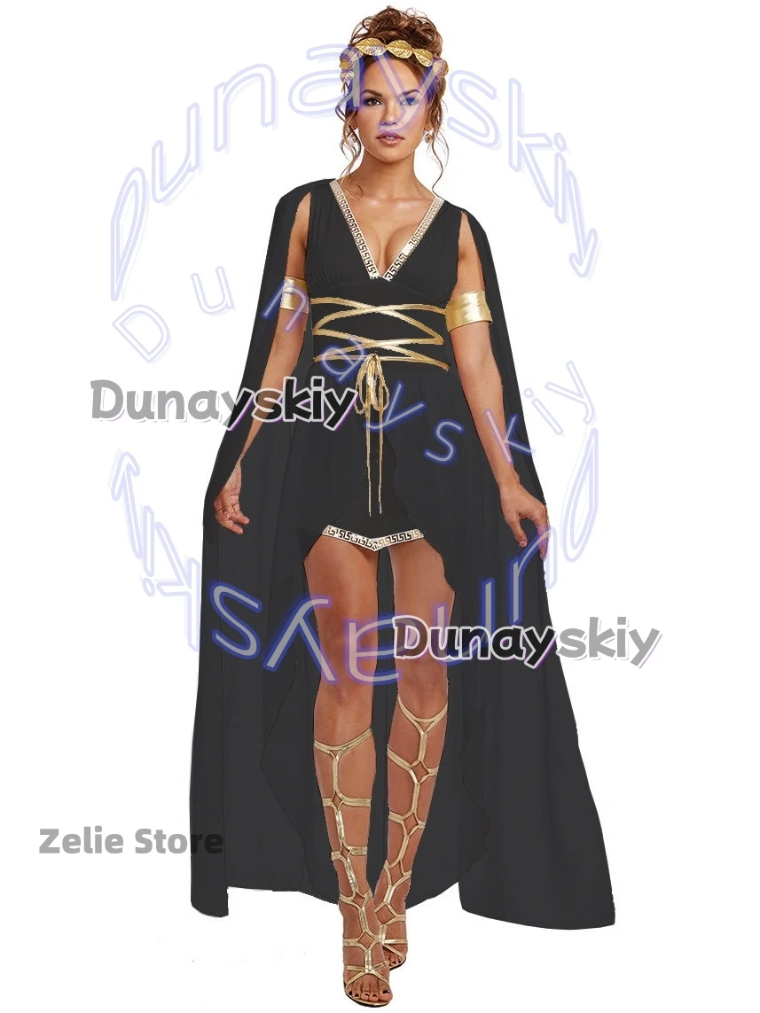 Halloween costume 2026 hit medieval Egyptian style cosplay outfit Queen of Egypt Greek goddess Athena stage performance cosplay - view 5