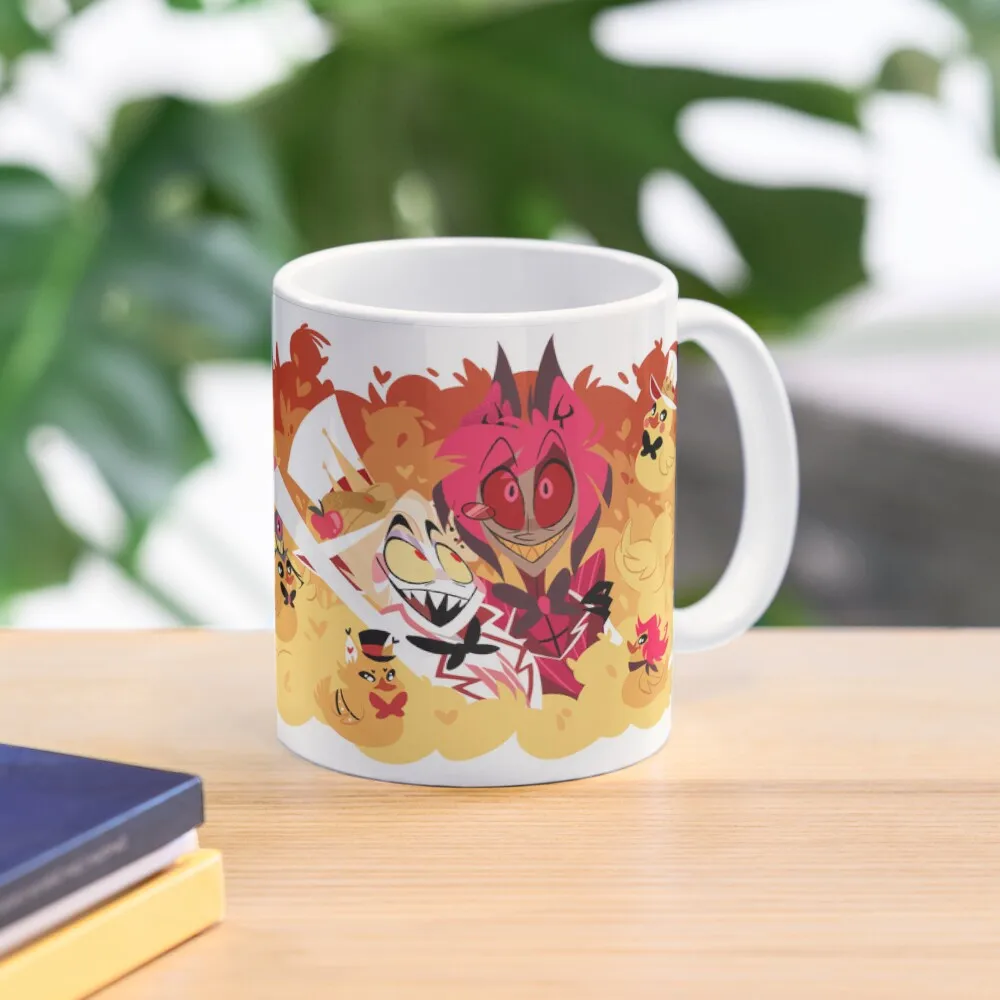 Lucifer Alastor Duckies Classic  Mug Handle Round Gifts Image Simple Coffee Photo Printed Drinkware Design Cup Picture Tea