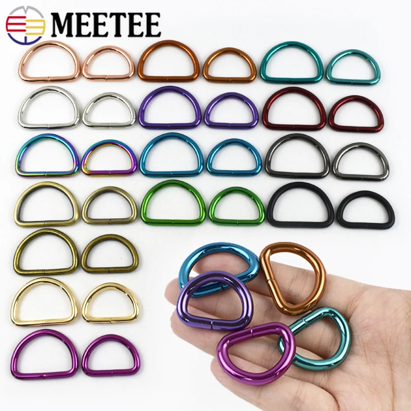 

5/10Pcs 20/25/32/38mm Metal D Ring Buckles for Bag Strap Connector Clasp Loop Webbing Pet Collar Buckle DIY Hardware Accessories
