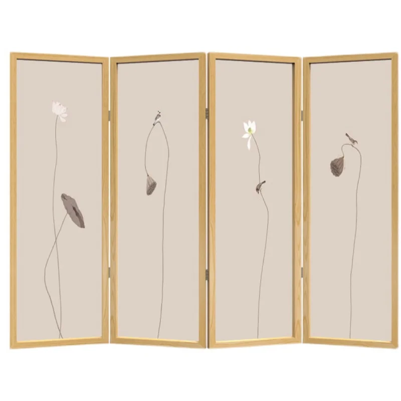 

New Chinese Style Folding Screen Partition Mobile Office Modern Simple