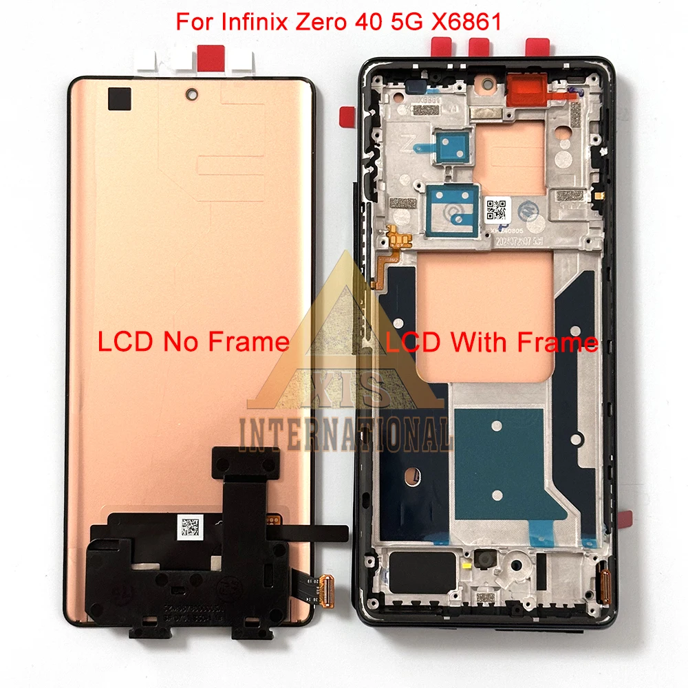 6.78\'\' Original For Infinix Zero 30 4G LCD X6731B/5G  X6731 LCD Screen Touch Panel For Infinix Zero 40 4G X6860 5G X6861 Frame