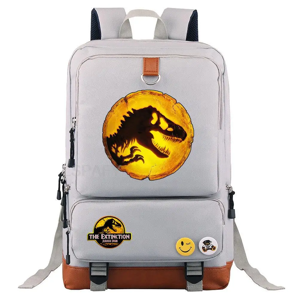 Jurassic World Mochila para meninos e meninas, Mochilas escolares para adolescente, Sacos Oxford impermeáveis, Mochilas de Viagem Unisex, 3D Print,