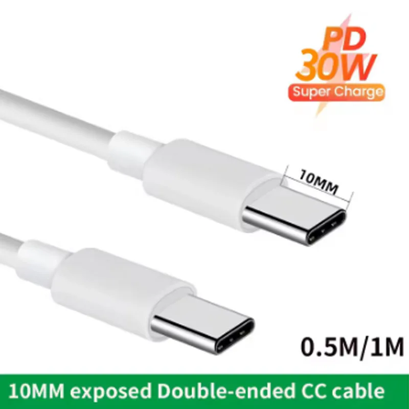 USB C to C PD 30 Вт 3A Кабель для быстрой зарядки с удлиненным наконечником для прочных телефонов Cubot KingKong Mini3 Mini2 Pro / KingKong 7 6 5 Pro