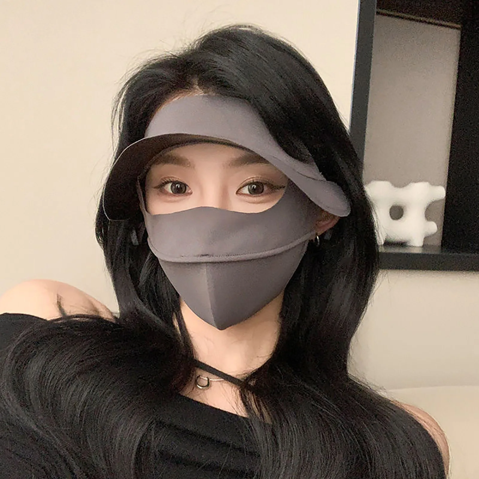 Women\'s Protective face towel Ladies Sunscreen Neck Protector Full Face Ice Silk Breathable Cotton Mask Beach Cycling Sun Masks