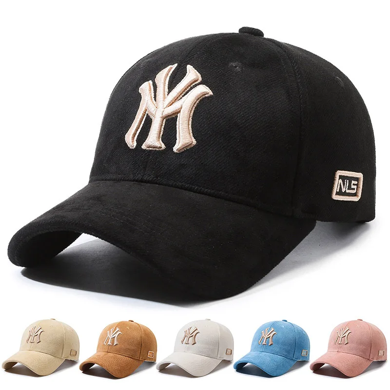 2024 Spring Letter Embroidery Solid Baseball Caps Men Women Fashion Sunscreen Peaked Cap Adjustable Trucker Sun Hats Headwear