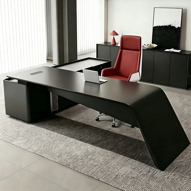 Painted Desk Boss Table And Chair Combination Simple Modern Cross-border Manager Table Chairperson  Large Class Table
