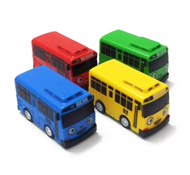 4 teile/satz bus mini auto Spielzeug die Kleine Bus Mini Kunststoff Zurückziehen Blau Rot Gelb Grün Bus Auto Modell für baby Geschenk