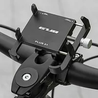 GUB PLUS 21 Bike Phone Holder Aluminum Alloy Cell Phone Holder Bracket Rotatable Adjustable Anti-slip for 22.2-31.8mm Handlebar