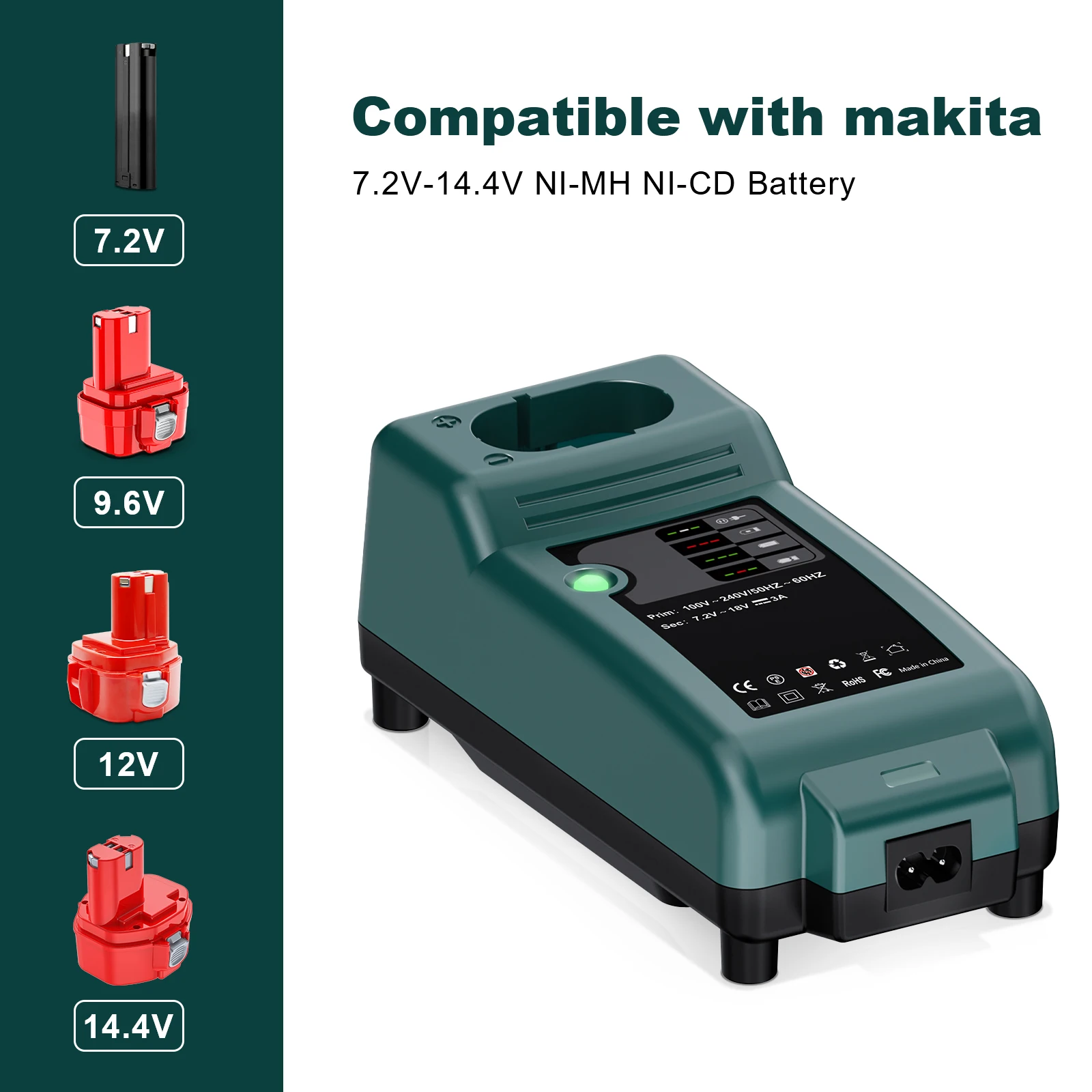 12V 4000Mah Ni-Mh Batterij Voor Makita Pa12 1200 1220 1222 6270d 6271d 6227d 4331d 6317d Snoerloze Boormachines Oplaadbare Batterij