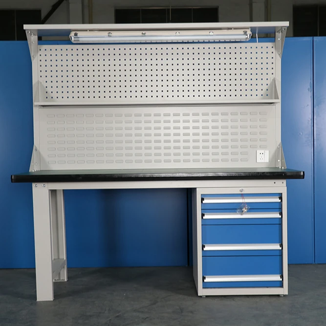 Industrial Heavy Work Bench With Drawers Assembly Line Esd Workbench
