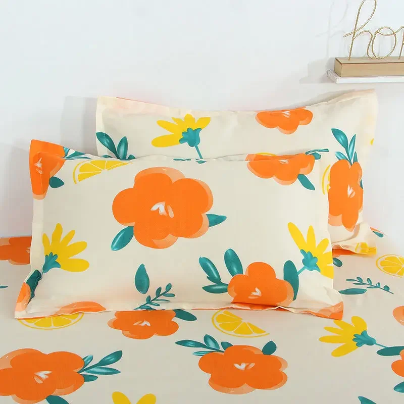 

Floral Print Pillowcase Set of 2 - 100% Breathable Cotton with Envelope Closure for Dorm & Adult Bedding