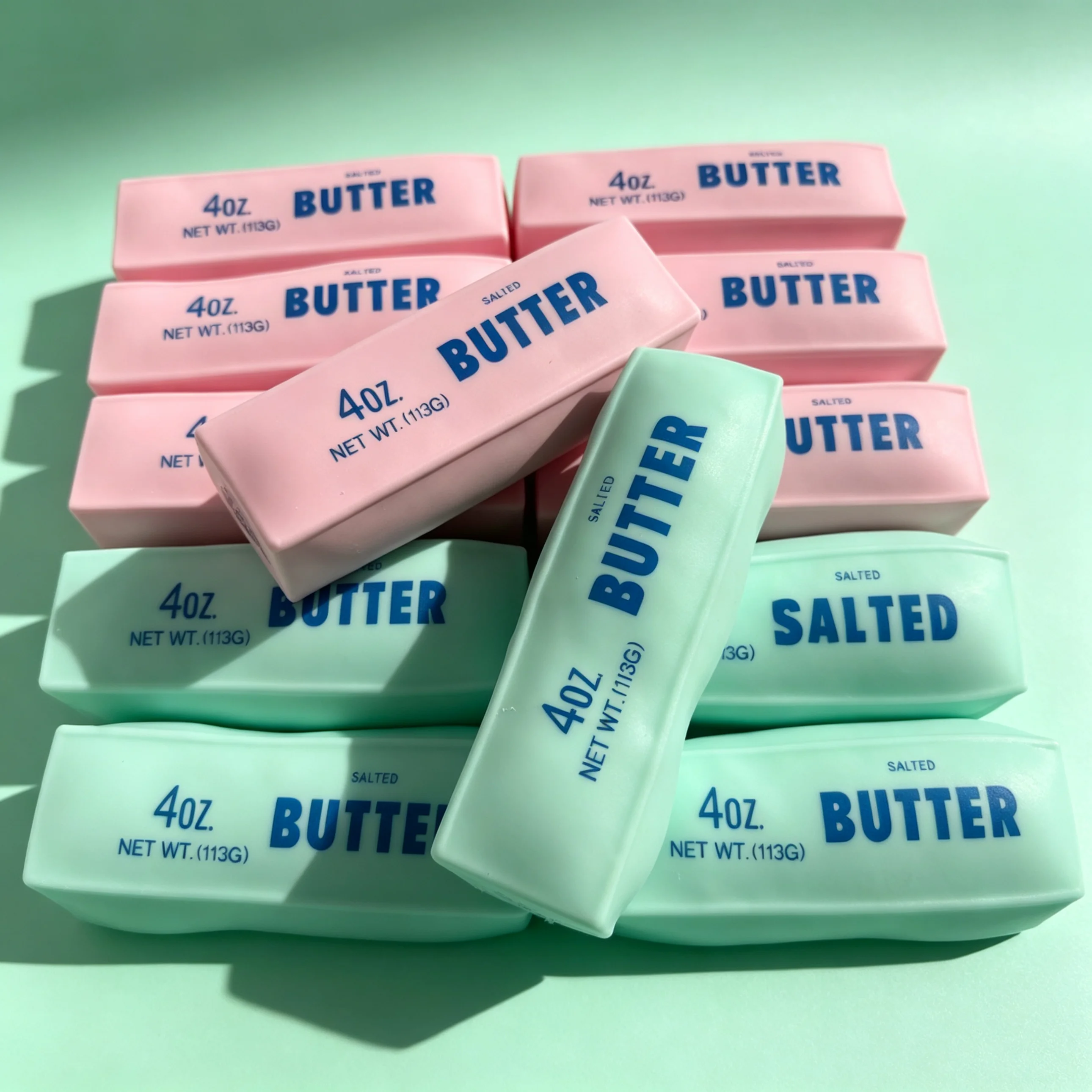 Creative Butter Stick Fidget Toy Squishy Building Block Filling No Rebound Adult Sensory Stress Relief Squeeze Toy