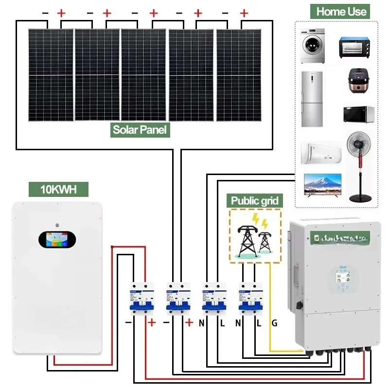Complete Home Solar System Kit Grid Energy Power Bank with MPPT Controller Solar Panel Energy Generator System App