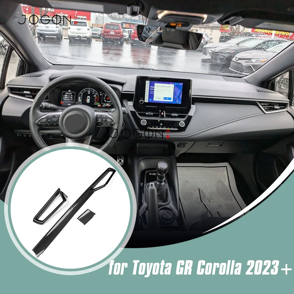 

Карбоновый салон автомобиля, центральная консоль, панель приборной панели, накладка, аксессуары для Toyota GR Corolla 2023 2024 2025