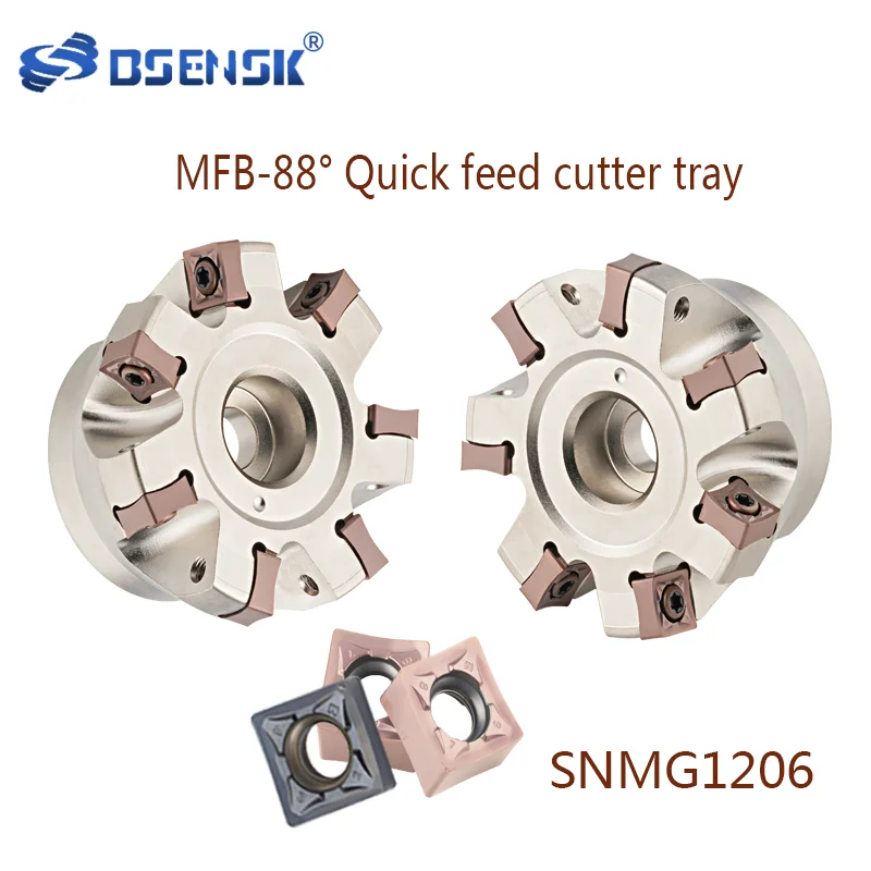 

MFB288 fast feed milling cutter disc square blade can be used with 8 cutter tips economy large cutting allowance SNMU1206 blade