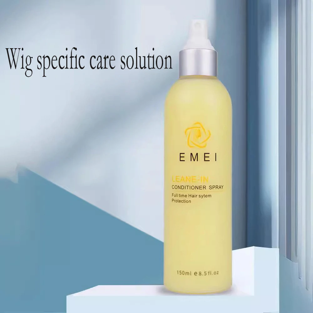 150 مل محلول مغذي للشعر المستعار لإصلاح الشعر الجاف والتالف ومضاد للتجعيد، رذاذ شعر حقيقي ناعم للعناية بالشعر المستعار