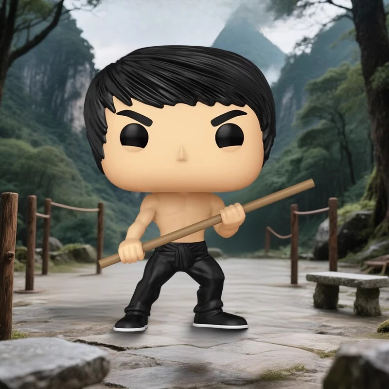 طبعة أصلية FUNKO POP بروس لي البضائع أنيمي عمل سطح المكتب زينة زخرفية نموذج اللعب نموذج قابل للجمع