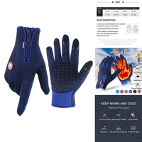 Touchscreen Fleece Warm Gloves,Outdoor Cycling Waterproof Cold Gloves, Windproof Non-Slip Womens Men Winter Ski Glove