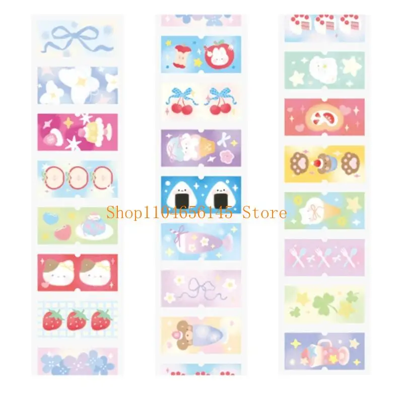 5ASD Glittering Cutout Fita pré-cortada Rolo adesivo desenho animado para scrap.