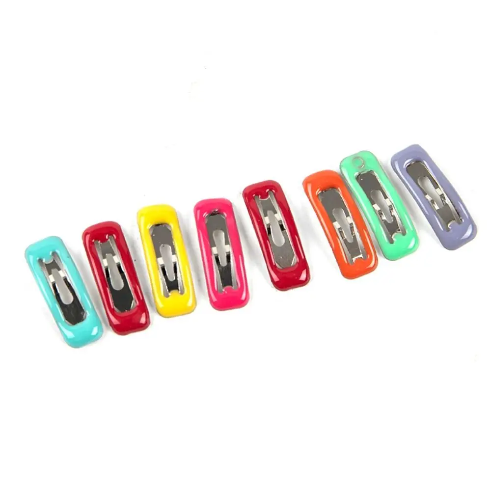 10Pcs/set Side Clip 2cm Mini Cute Hair Clip 2cm Hair Clip Color Baking Paint Mini Hair Pins Mini Cute Doll Head Clips Mini Metal