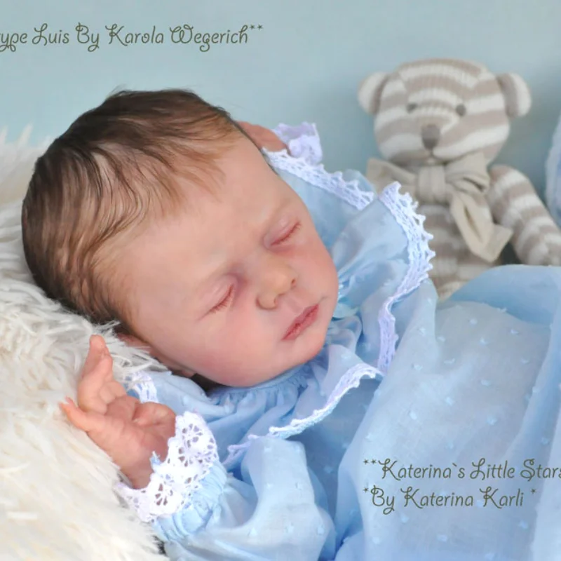 20 Inches Bebe Reborn Baby Luise With Artist Signed Kit Blank Unpainted Unfinished Molds Vinyl Parts Cloth Body Include