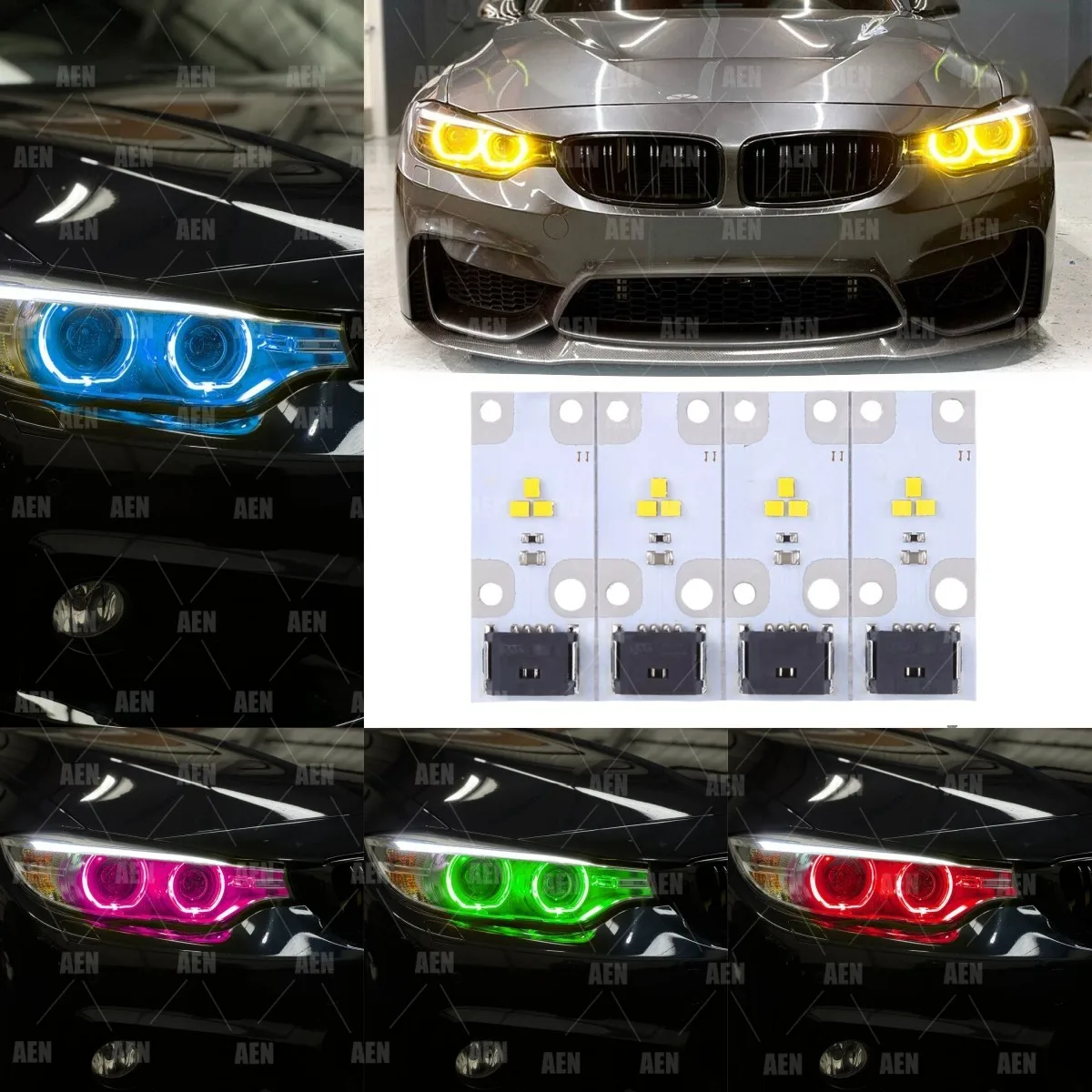 CSL Angel Eye DRL LED-Platinen für 2014-2017 BMW F32 F33 F36 F80 M3 F82 M4 420i 430i M440i HID Xenon Scheinwerfer 63117263051