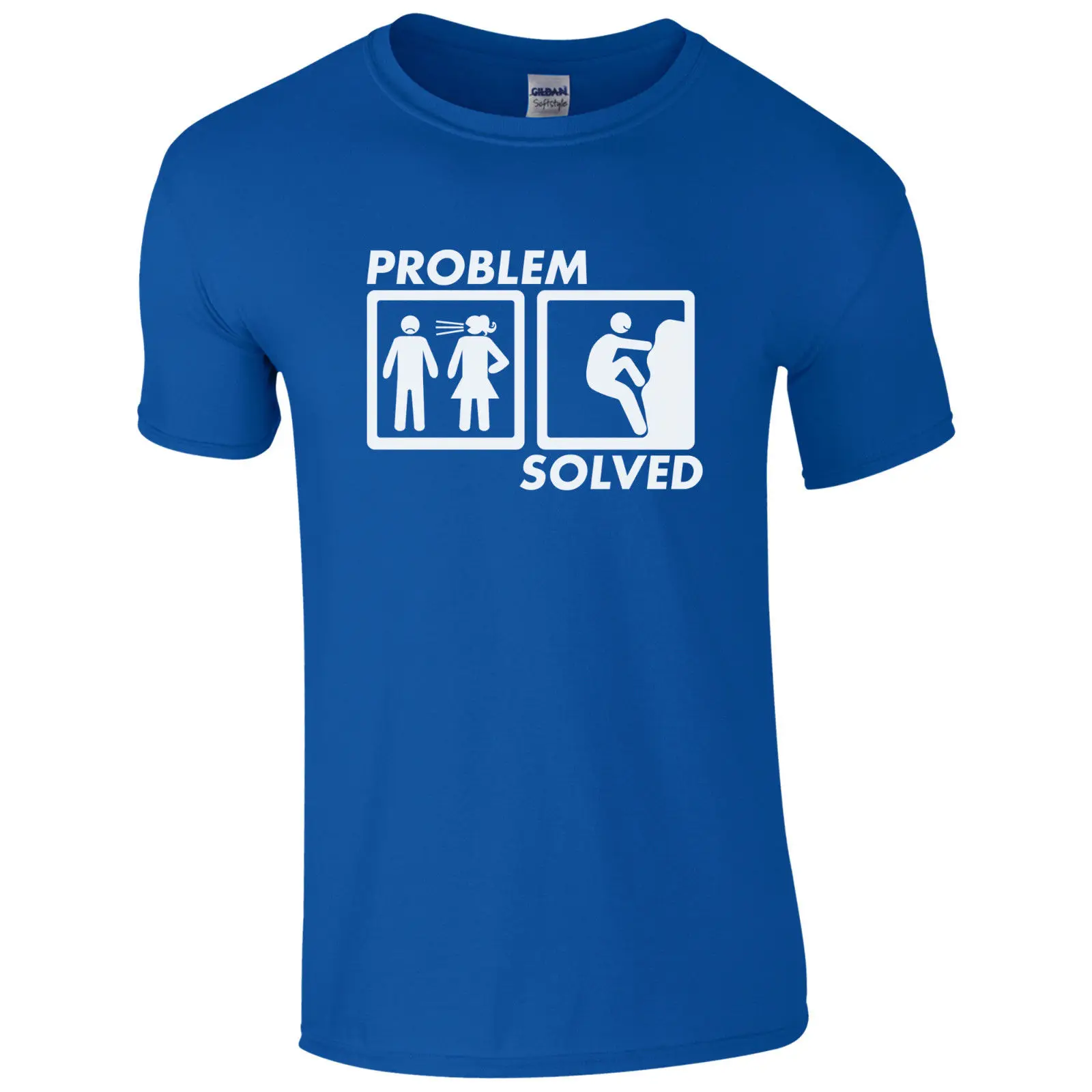 Problem Solved ROCK CLIMBINGS Funny T-Shirt High quality printed t shirt Top Cotton short sleeve tshirt camisa masculina