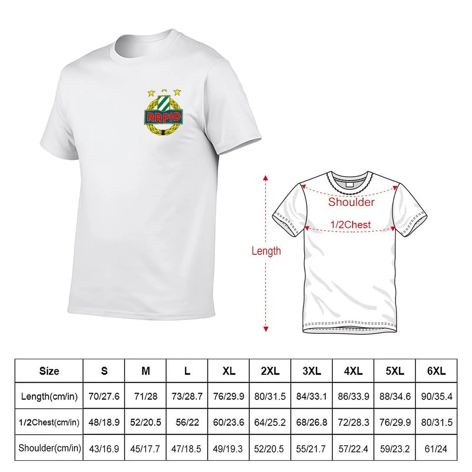 Rapid Wien T-Shirt plus size clothes oversized fitted t shirts for men