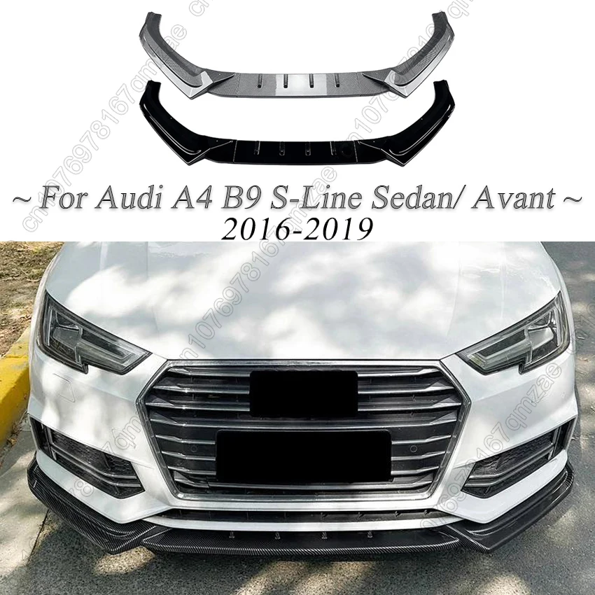 

Автомобильный передний бампер, сплиттер, спойлер, диффузор для Audi A4 B9 S-Line Sedan/ Avant 2016-2019, защитный комплект, спойлер, крышка