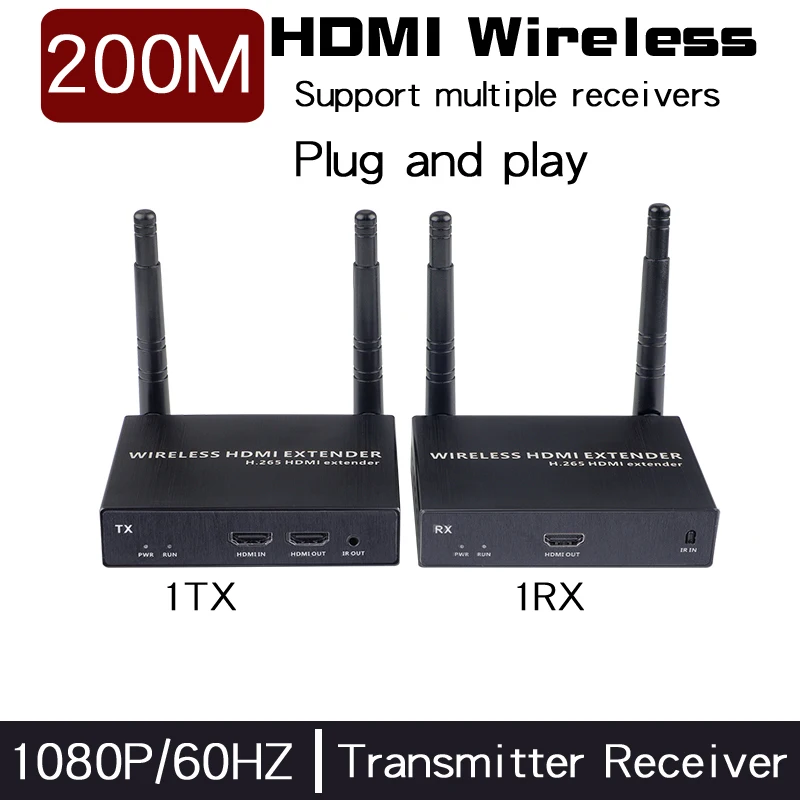 

1080p HDMI wireless tx and rx PC to TV Monitor Projector 5.8g Transmitter Receiver High definition video transmitter