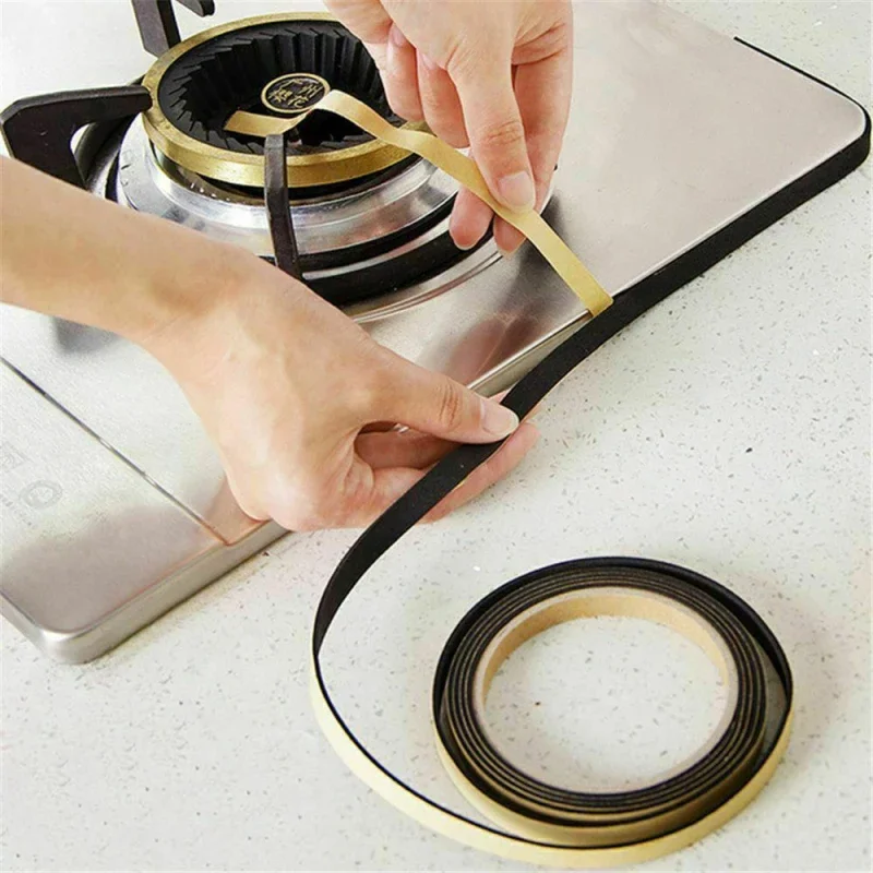 5/1 Rolls 2M Caulk Strip Tapes Self Adhesive Caulk Sealing Strips Caulking Tapes for Gas Stove Kitchen Countertop Door Windows