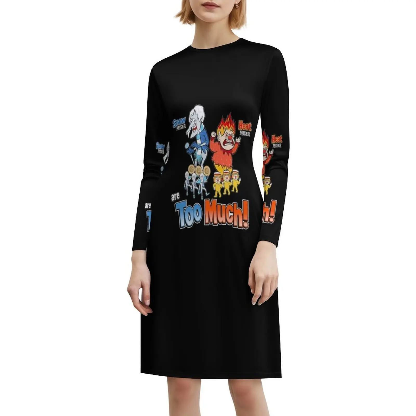 فستان عطلة مثير من Snow Miser للنساء على الشاطئ وحفلات أعياد الميلاد فستان قصير لعيد الميلاد وعيد الميلاد والحرارة فستان الثلج للفتيات #6