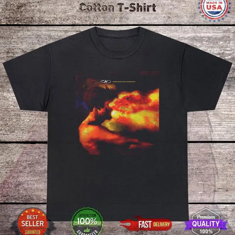 تي شيرت Zao Band Where Blood and Fire Bring Rest مقاس كامل S 5Xl #1