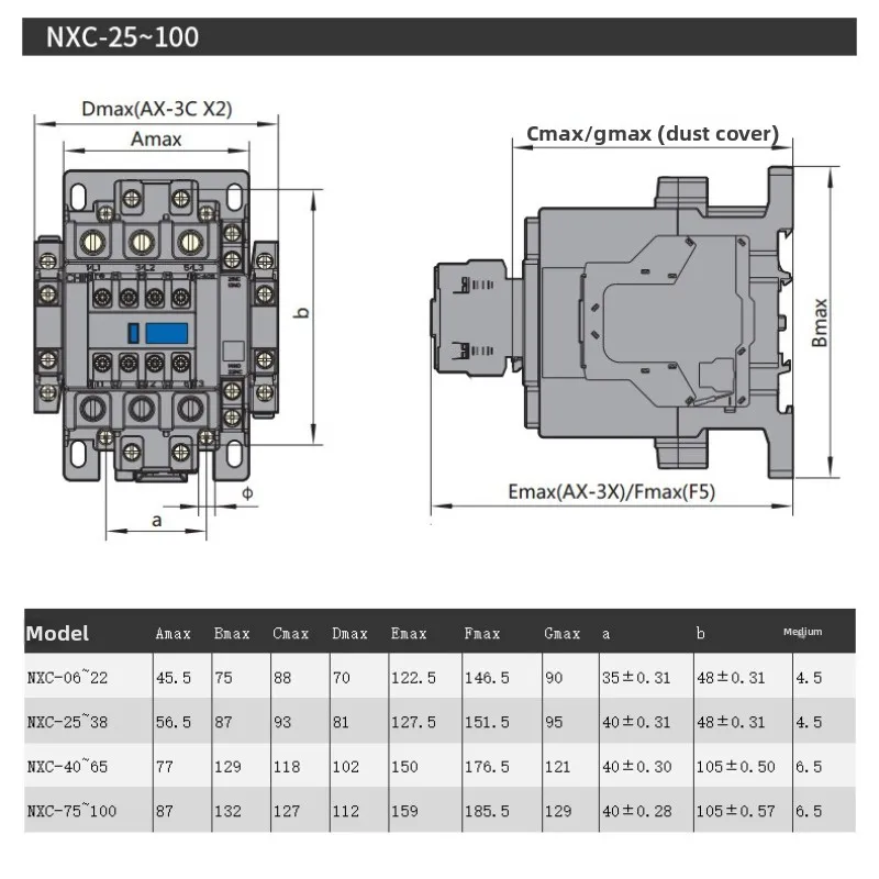 KUNLUN NXC-09/12/18/25/32/40/50/63 قواطع التيار المتردد 36/110/220/380 فولت نسخة مطورة لبدء تشغيل المحرك CJX2 لآلة CNC المضخة #6
