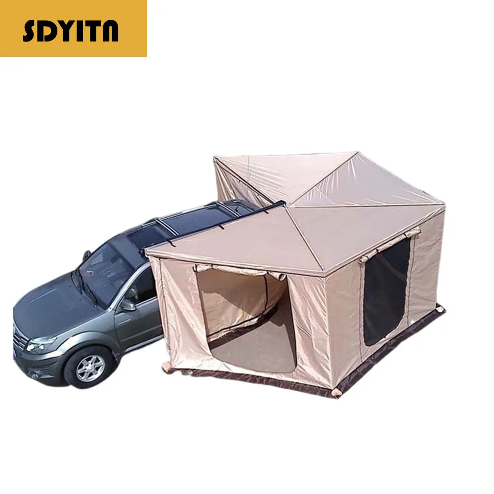 Car Roof Mounted Fan-Shaped Tent Camping Awning Blackout Vehicle Side Wall for Outdoor 270 Degree