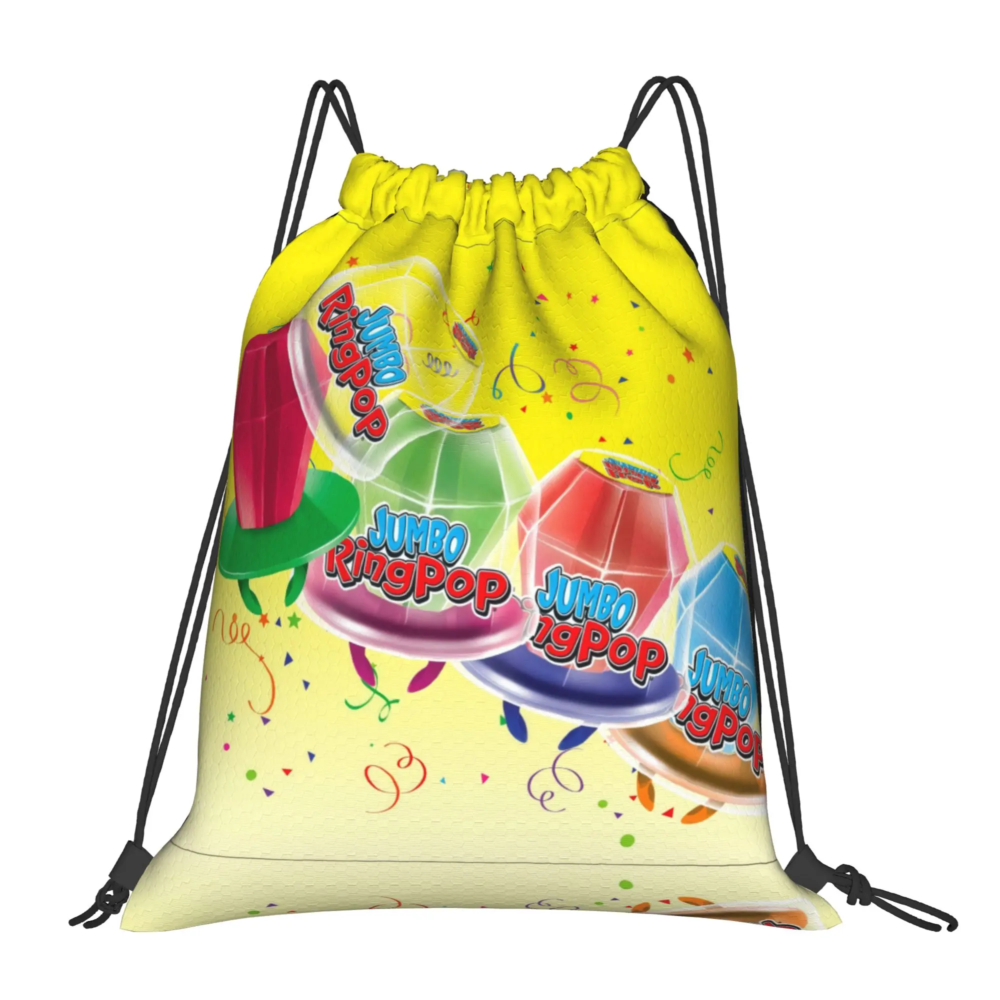 bBazooka Ring Pop Jumbo Candy Portable Sports Riding Gym Drawstring Storage Sporty Backpacks