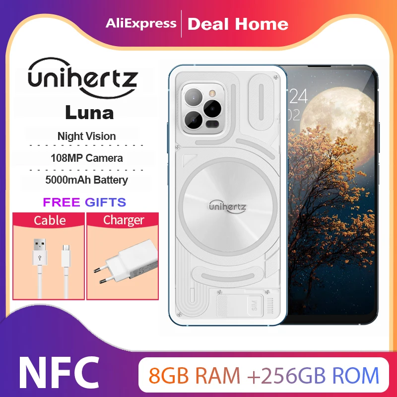 لونا 5000: الهاتف الذكي Unihertz Luna مع بطارية 5000 مللي أمبير