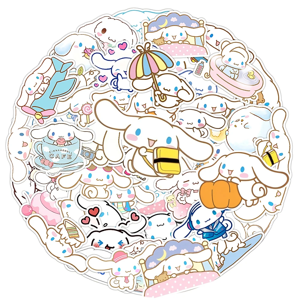 10/30/50 Stück Kawaii Sanrio Cinnamoroll Cartoon-Aufkleber Ästhetische Abziehbilder Spielzeug DIY Handy-Planer Laptop Niedliche Dekorations-Sticker – Detail 3