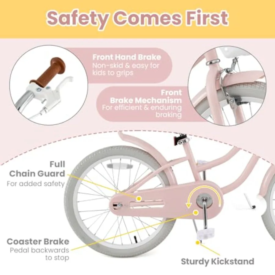 Bicicleta de 12, 14, 16 y 18 pulgadas para niños pequeños de 3 a 8 años con ruedas de entrenamiento, frenos de montaña, sillín ajustable, manillar Bask