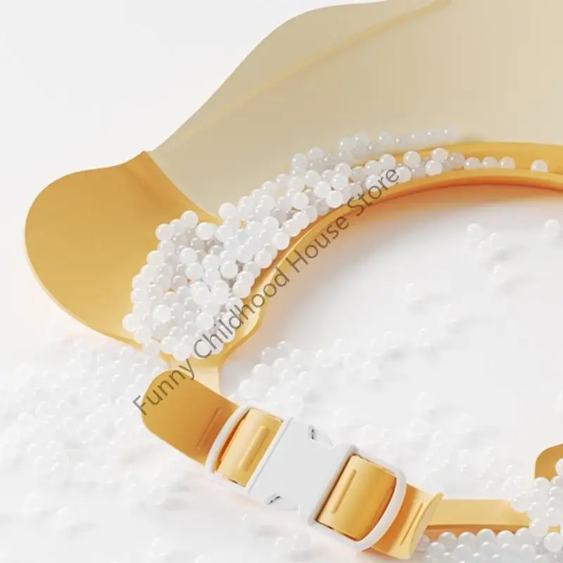 D0LA Urocze niemowlęta ochronne czapki do kąpieli do zabezpieczenia szamponu, regulowany czapka ochronna Kreskówka