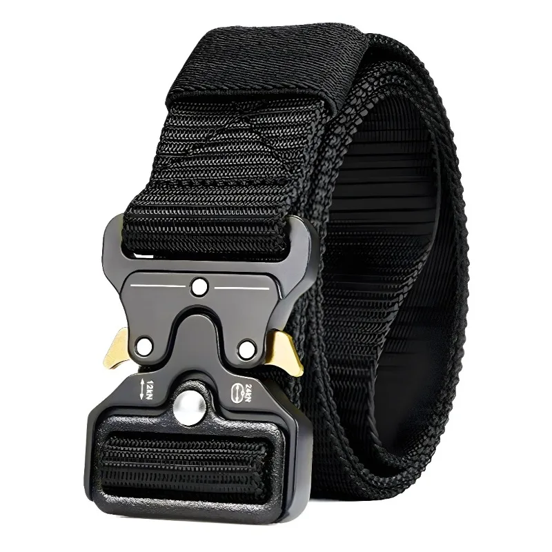 Tactical Belt Men Alloy Buckle Military Canvas Web Outdoor Nylon Work Rigger Quick Release Pants Hiking Accessory