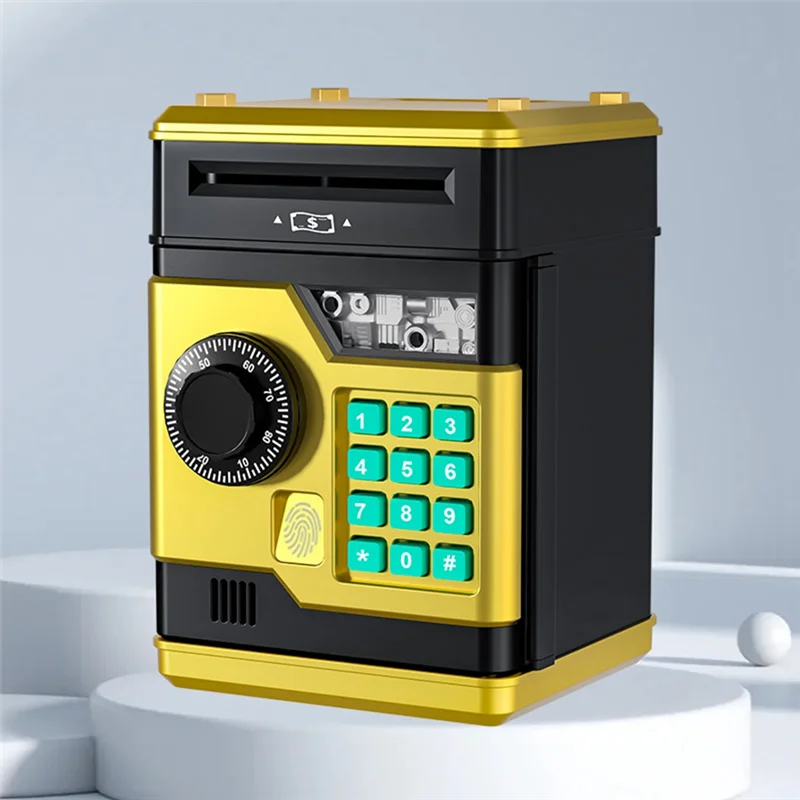 صندوق المال الإلكتروني بكلمة مرور ATM من Piggy Bank، آمن وبصمة الإصبع الذكية، وصندوق النقود التلقائي للأطفال - ABFT