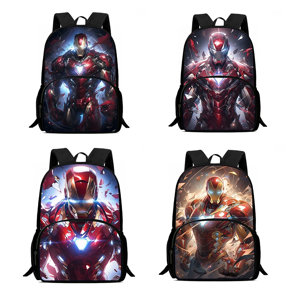 Superhero Irons Man Backpacks Boys and Girls Student Birthday Gift Child School Bags Large Capacity Camping Durable Rucksack