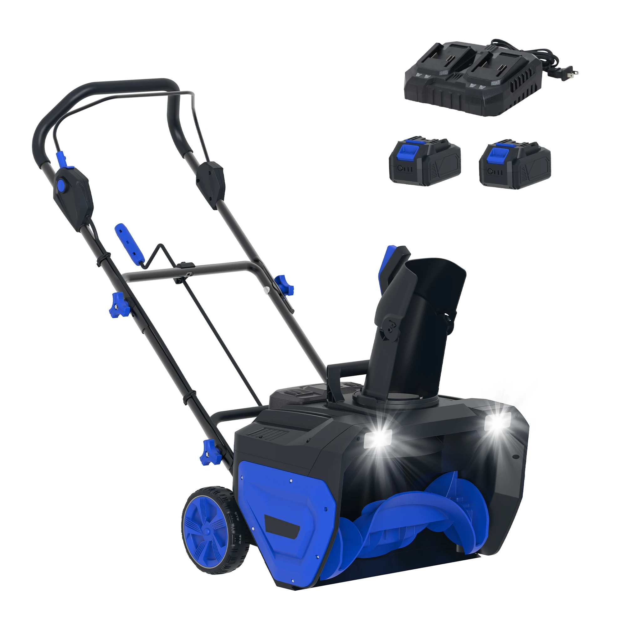 Cordless Snow Blower 40V 21 Inch, Electric Battery Powered Snow Thrower with Adjustable Chute for Driveway Yard Walkway
