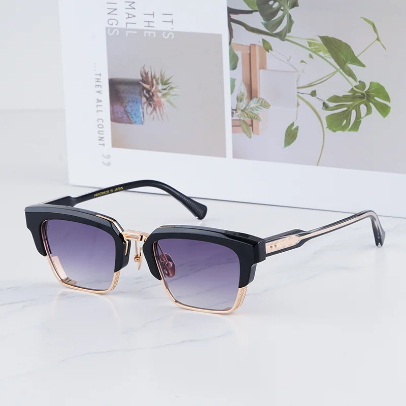 

Солнцезащитные очки KIZN Speedtail Original Light Luxury Black Gold для мужчин, трендовые, высокое качество, квадратные, из ацетата, 2026