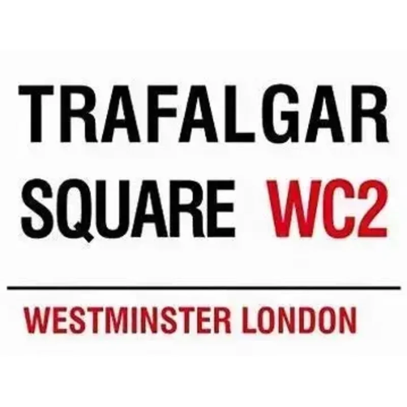 New Tin Sign MIN90547 London Street Sign -Trafalgar Square Metal Sign for Wall Decor Wall Decor Signs Retro Metal Poster