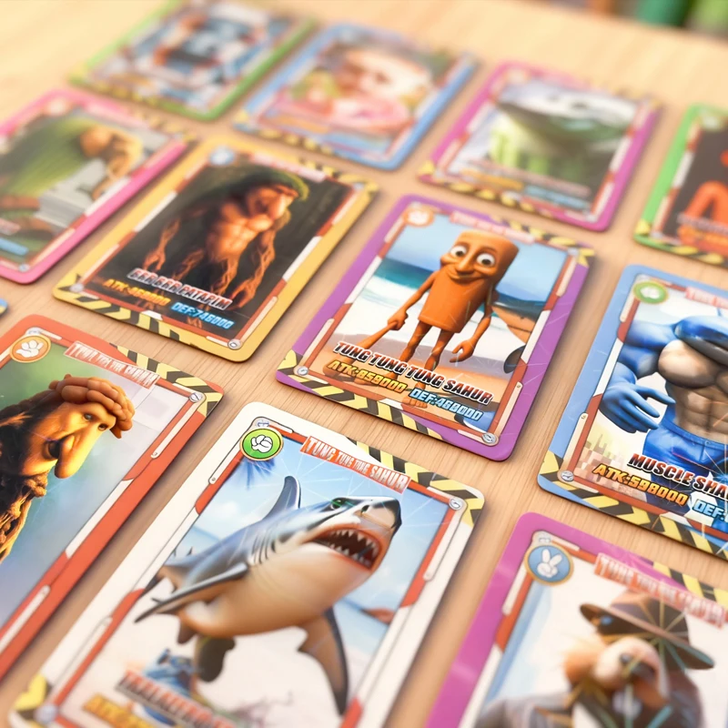 Italian Brainrot Collectible Card 8/288Pcs Tungtungtung Sahur Tralalero Favourite Game Card Toy Trading Cards Gift For Friend - view 6