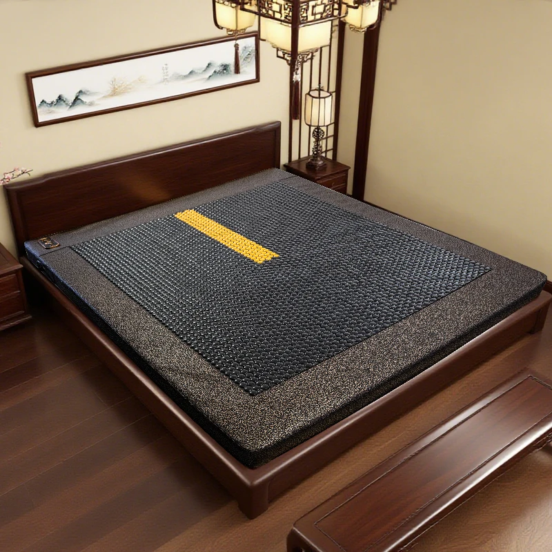 

Specifications 1800 * 2000 * 30mm tourmaline mattress household jade heating rolling massage mattress