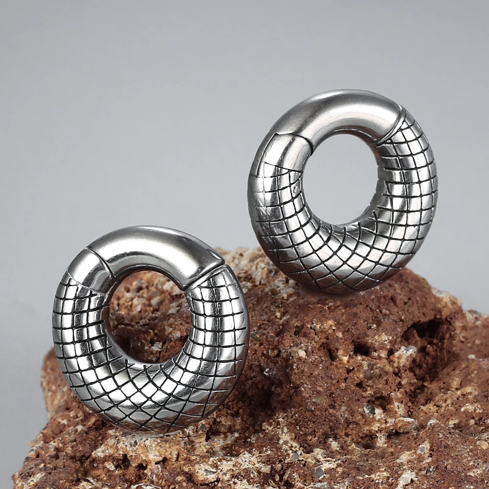 Giga 6mm Ear Hoop Stretcher Weights for Stretched Ears, 2g Stainless Steel 316L Ear Plugs Hanger Expander Body Piercing Jewelry